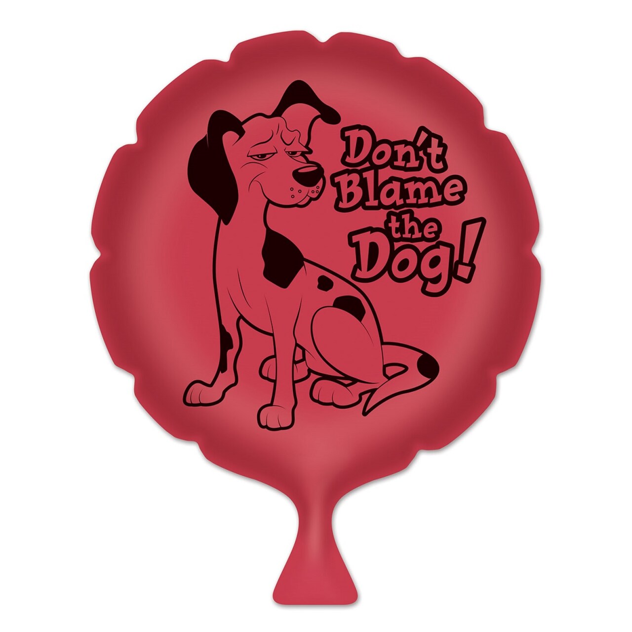 Beistle Set of 6 Red and Black "Don't Blame The Dog" Whoopee Cushion Party Favors - 8"